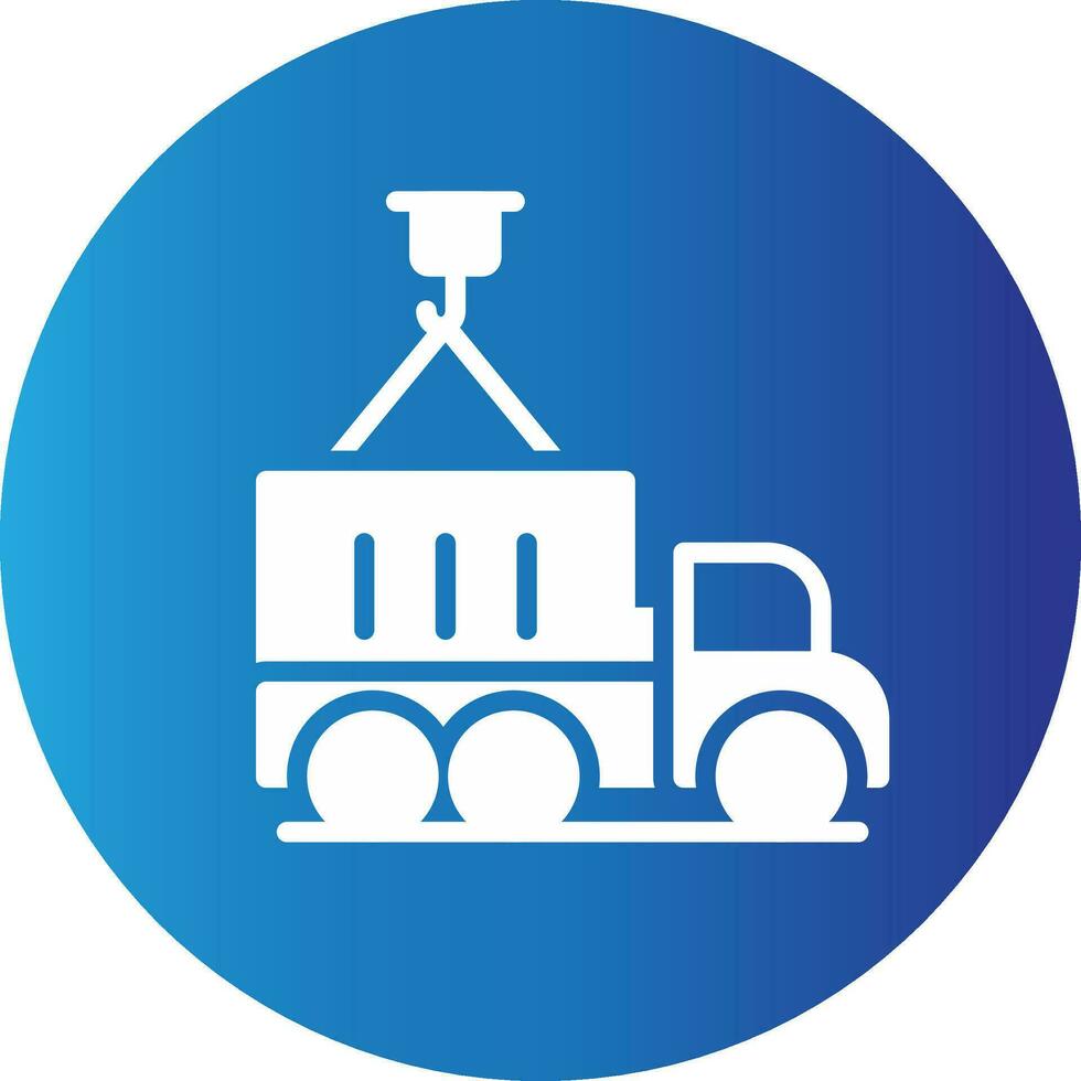 kreatives Icon-Design für Container-LKW vektor