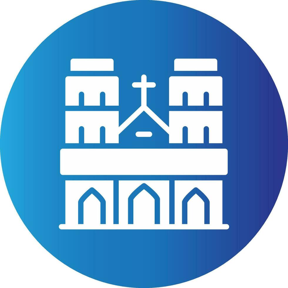 Notre Dame kreatives Icon-Design vektor