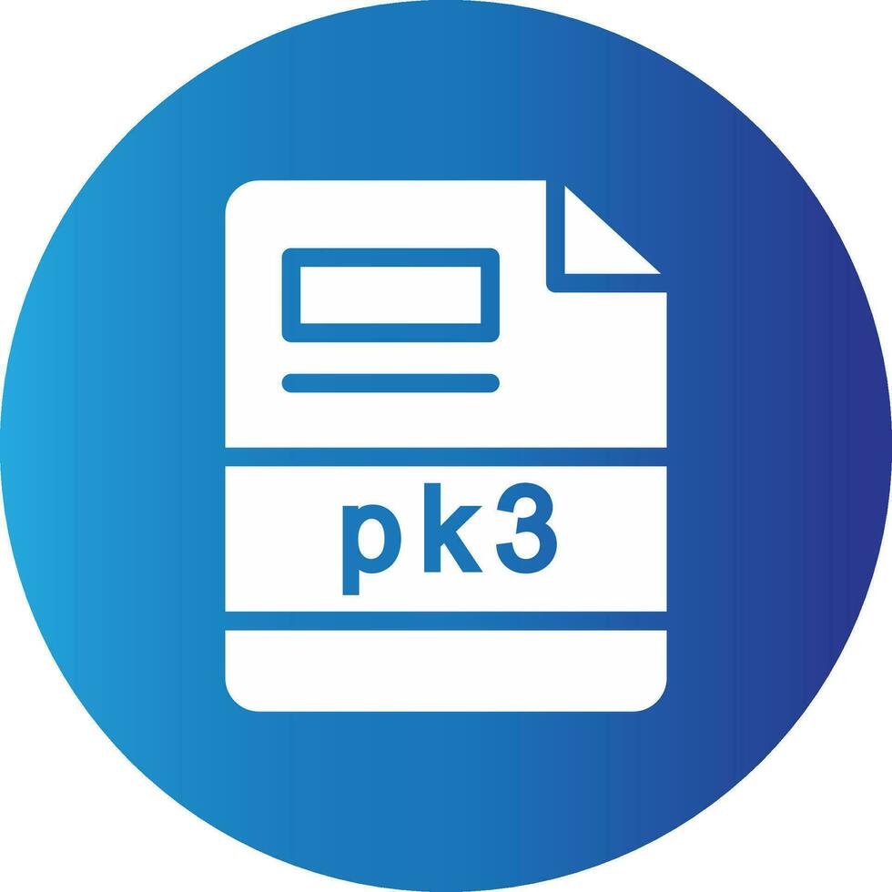 pk3 kreativ ikon design vektor