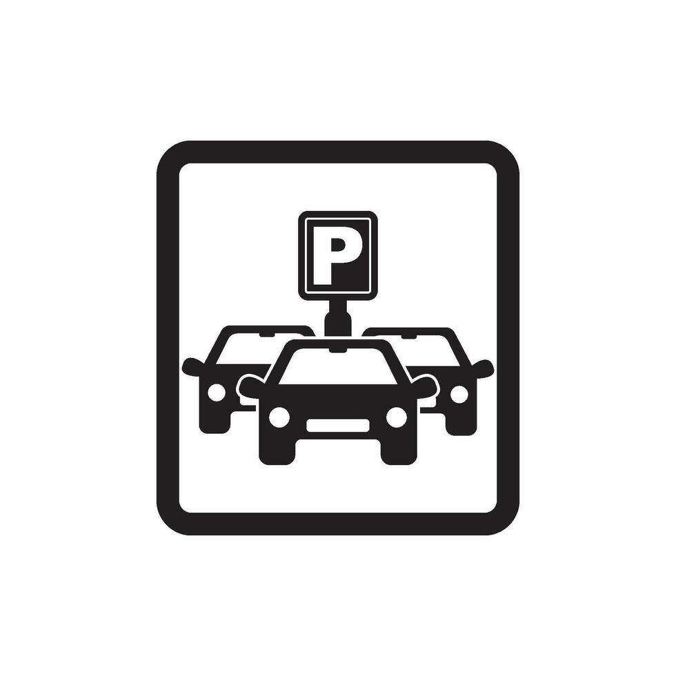 parkering område trafik tecken ikon, vektor illustration symbol design