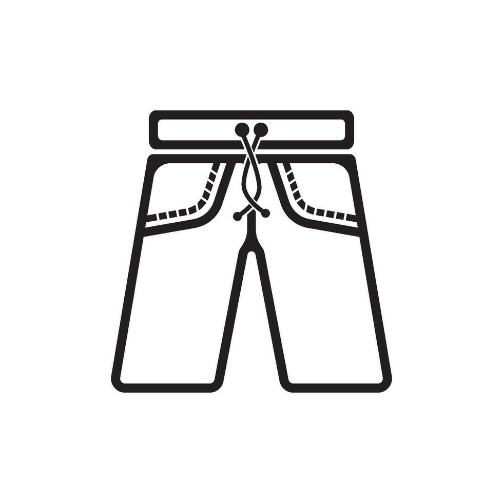 Vektor kurze Hose Symbol Logo Vektor Design Vorlage