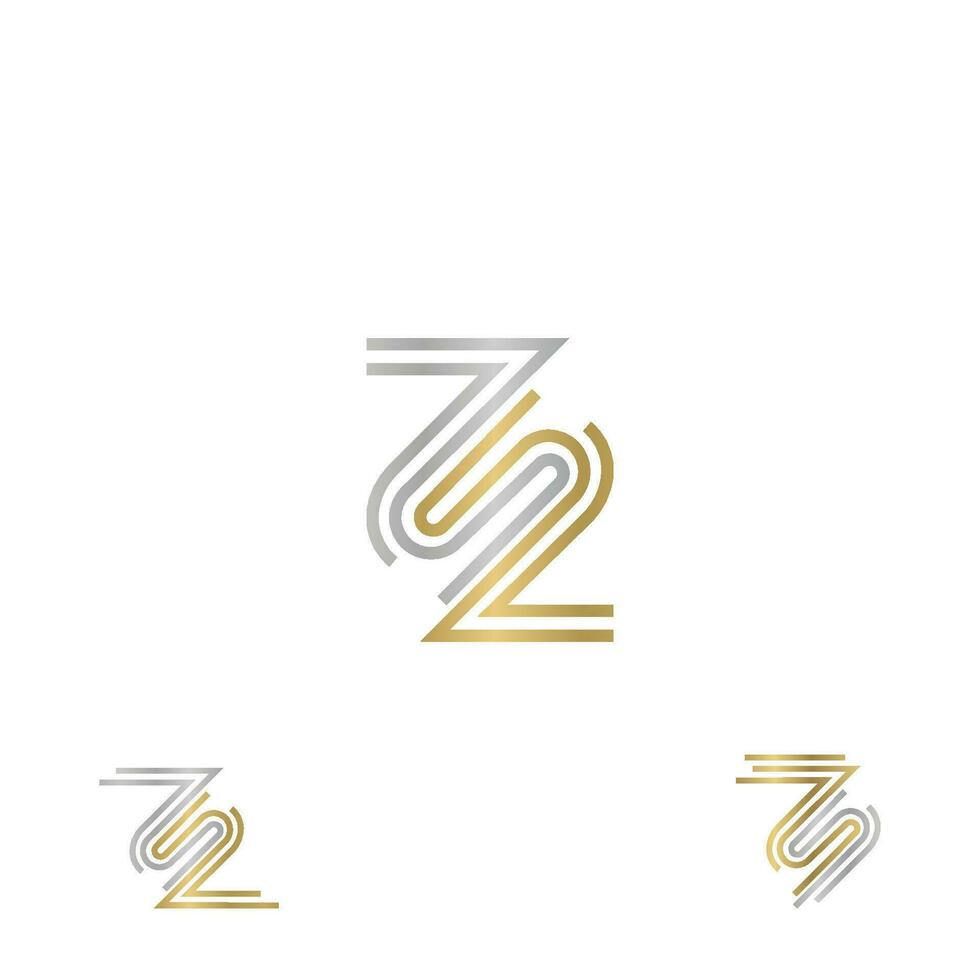 alfabet initialer logotyp sz, zs, z och s vektor