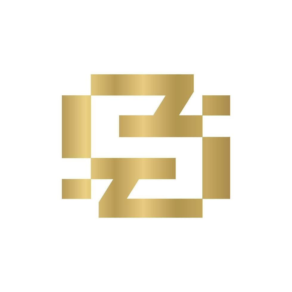 Alphabet Initialen Logo sz, zs, z und s vektor