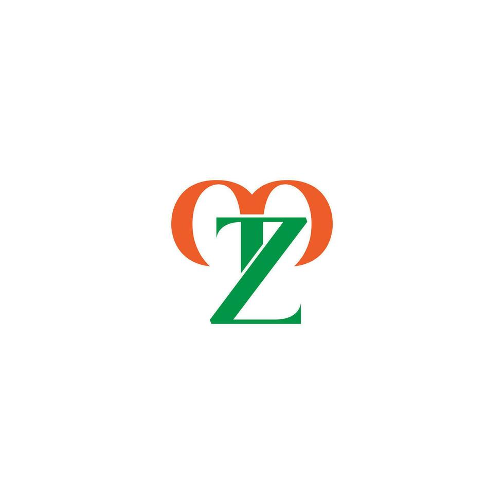 Alphabet Initialen Logo zm, mz, z und m vektor