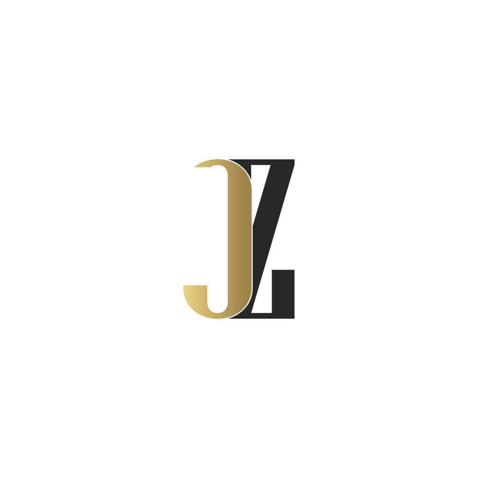 alfabet brev initialer monogram logotyp zj, jz, z och j vektor