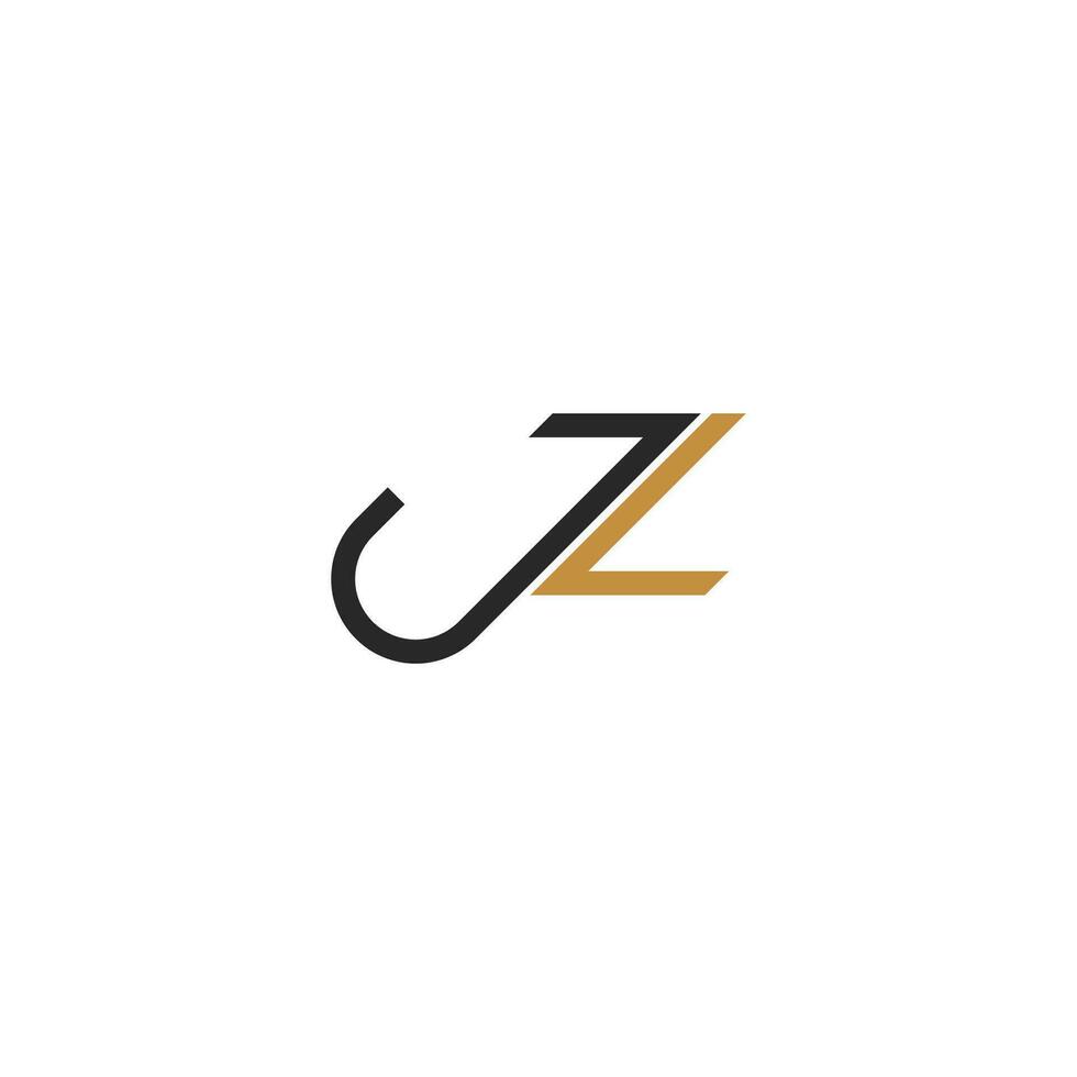 alfabet brev initialer monogram logotyp zj, jz, z och j vektor