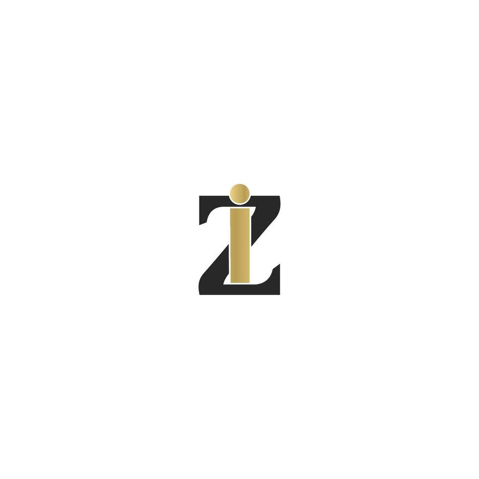 iz, zi, jag och z abstrakt första monogram brev alfabet logotyp design vektor