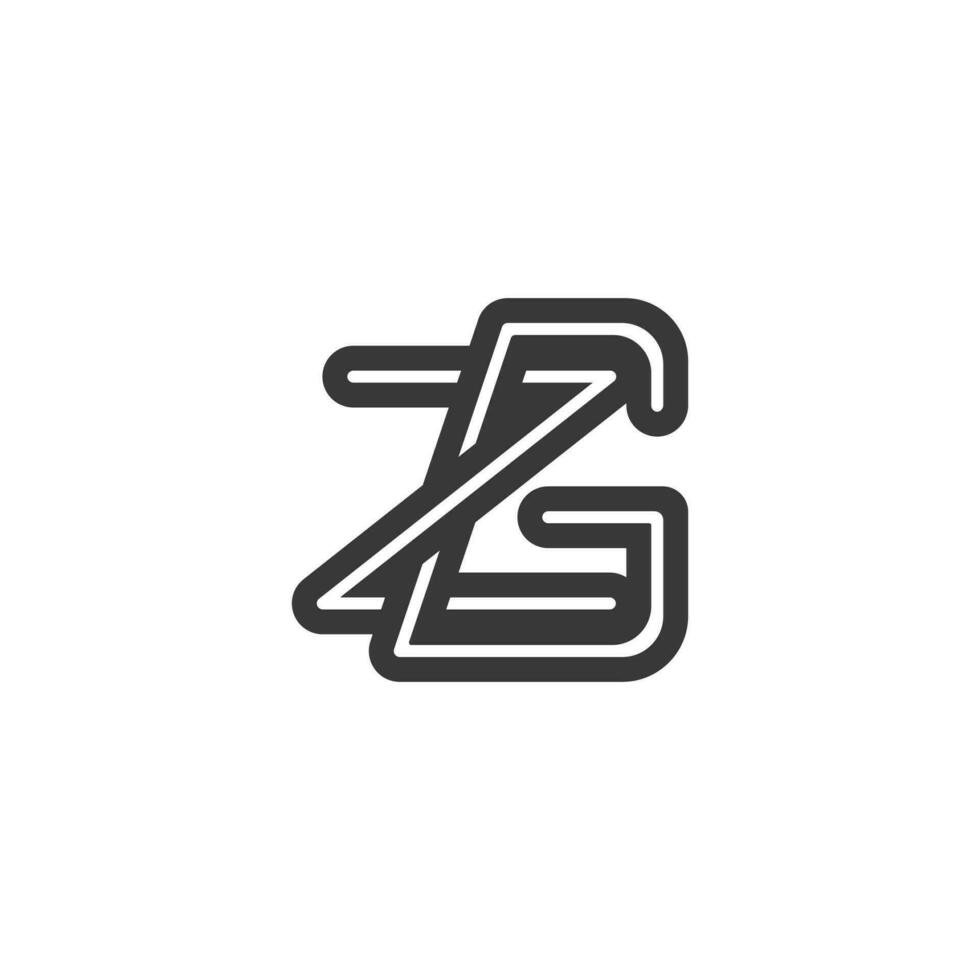 gz, zg, G und z abstrakt Initiale Monogramm Brief Alphabet Logo Design vektor