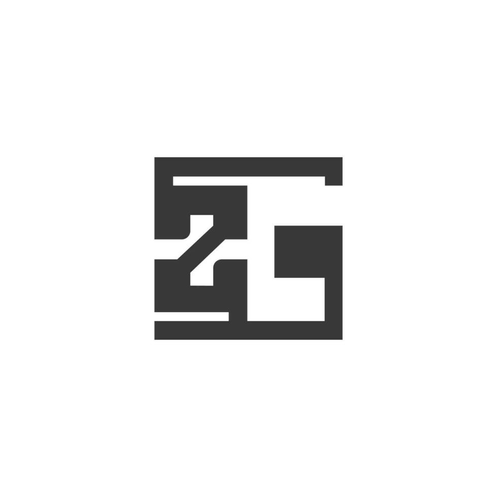 gz, zg, G und z abstrakt Initiale Monogramm Brief Alphabet Logo Design vektor