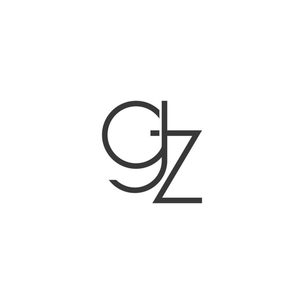 gz, zg, g och z abstrakt första monogram brev alfabet logotyp design vektor