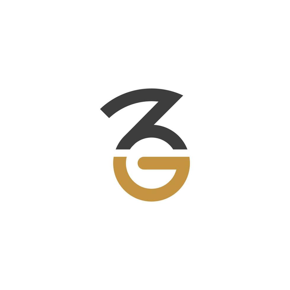 gz, zg, G und z abstrakt Initiale Monogramm Brief Alphabet Logo Design vektor