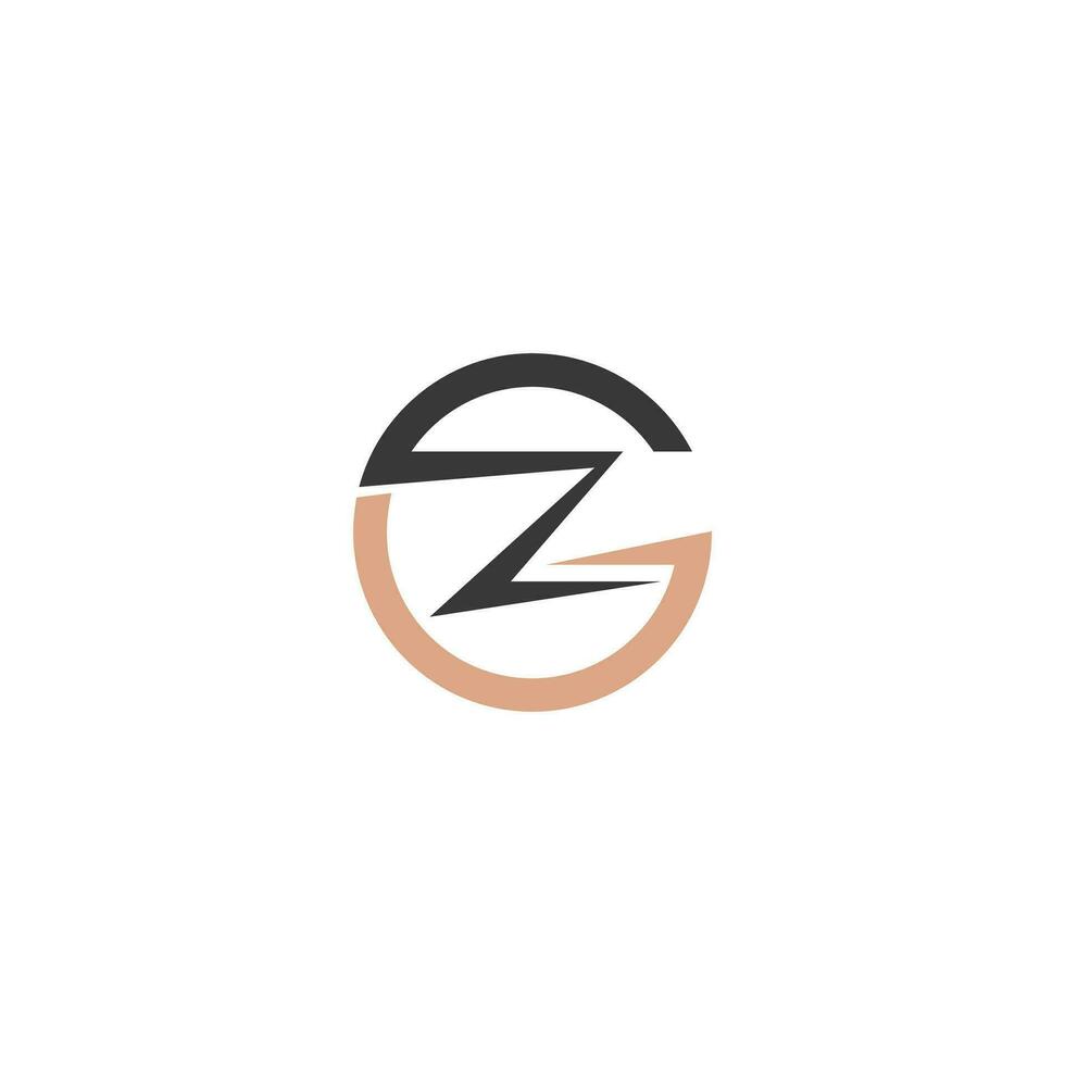 gz, zg, G und z abstrakt Initiale Monogramm Brief Alphabet Logo Design vektor