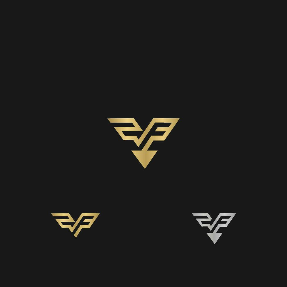 alphabet buchstaben initialen monogramm logo fz, zf, f und z vektor