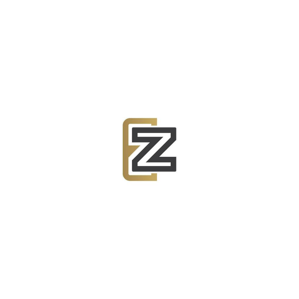 alfabetet bokstäver initialer monogram logotyp ez, ze, e och z vektor
