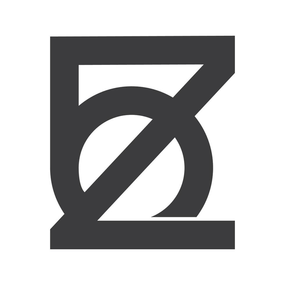 alfabet brev initialer monogram logotyp bz, zb, z och b vektor