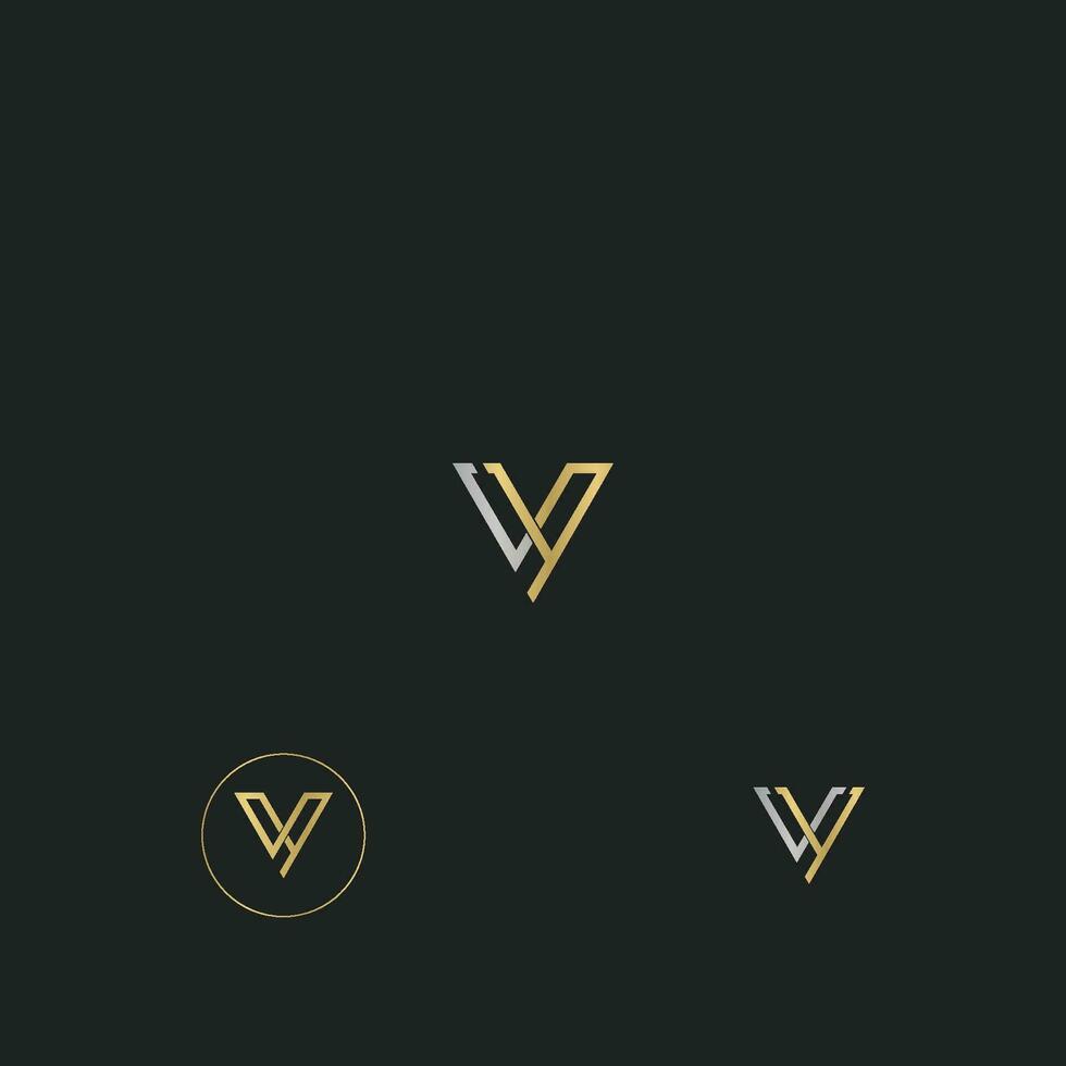 vy, yv, v och y abstrakt första monogram brev alfabet logotyp design vektor