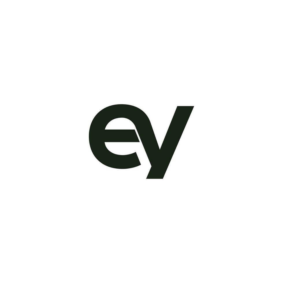 alfabetet bokstäver initialer monogram logotyp ey, ye, e och y vektor