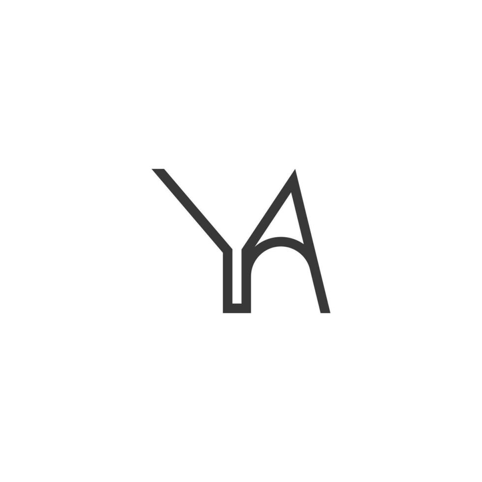 alphabet buchstaben initialen monogramm logo ay, ya, a und y vektor