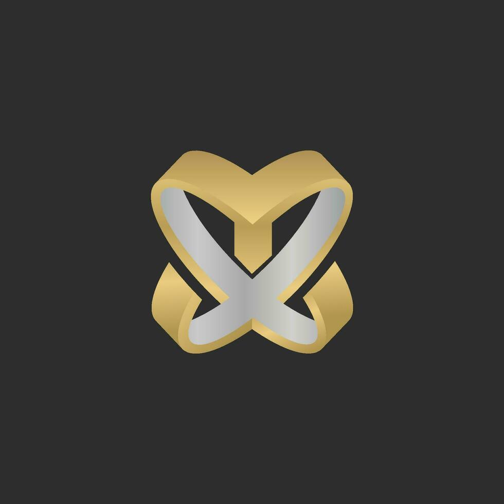 yx, xy, x und y abstrakt Initiale Monogramm Brief Alphabet Logo Design vektor