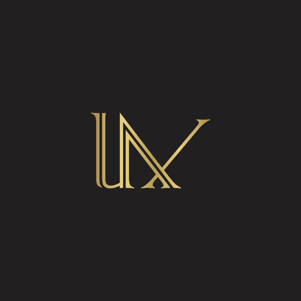 Alphabet Initialen Logo ux, xu, x und u vektor