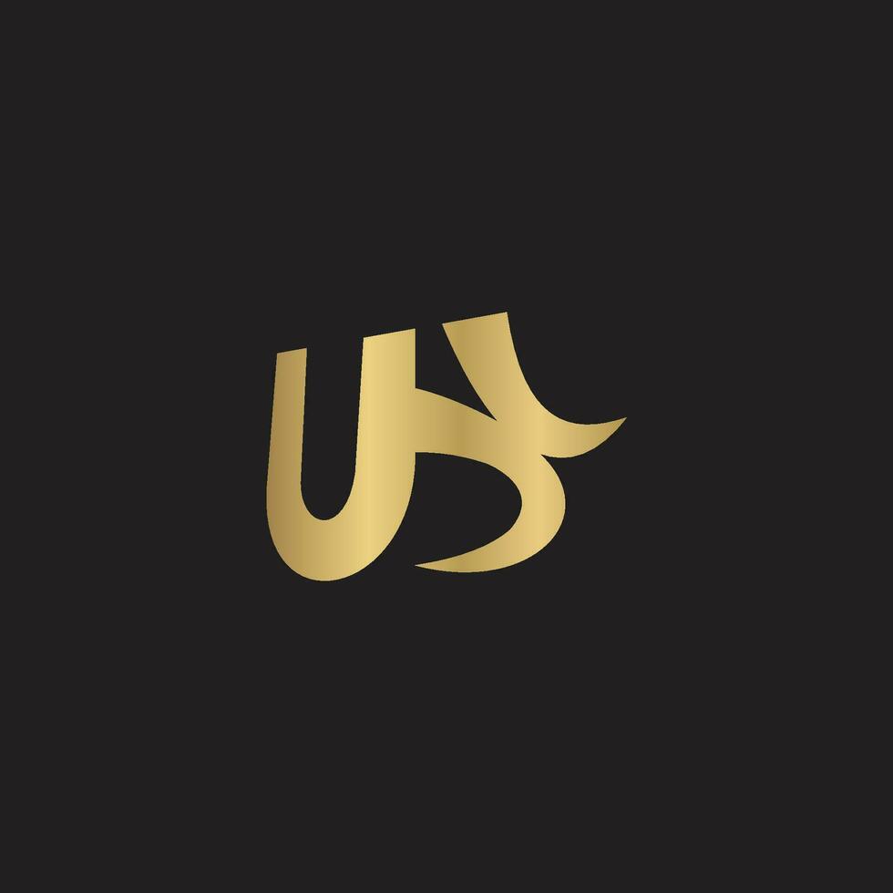 alfabet initialer logotyp ux, xu, x och u vektor