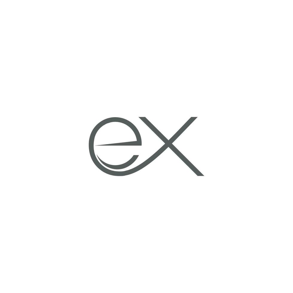 alfabet initialer logotyp xe, ex, e och x vektor