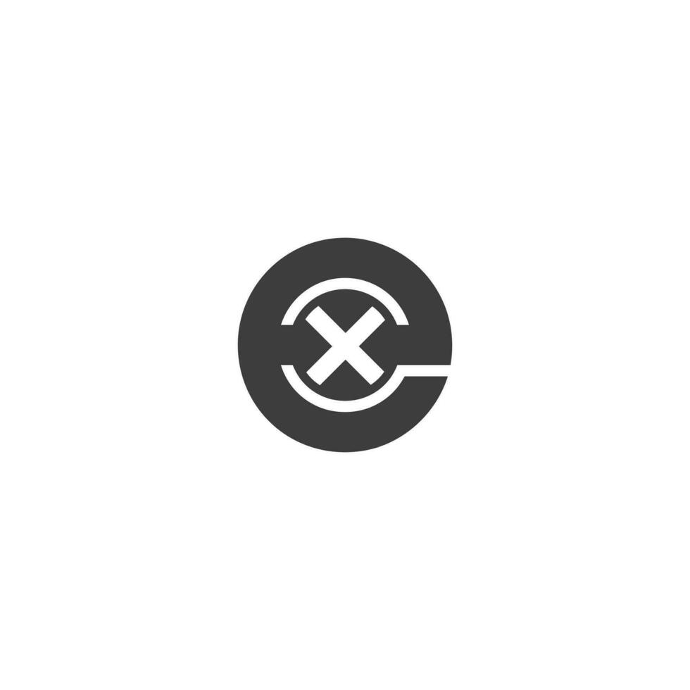 Alphabet Initialen Logo xe, ex, e und x vektor