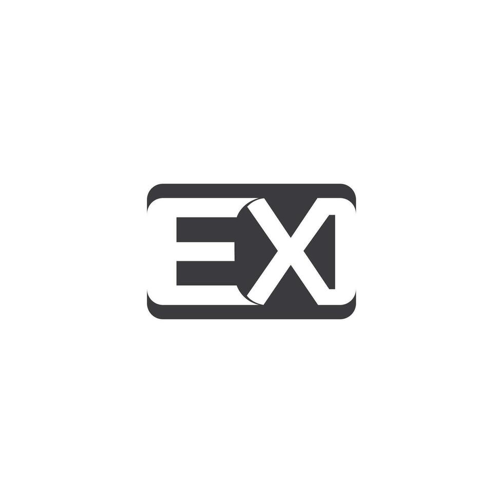 alfabet initialer logotyp xe, ex, e och x vektor