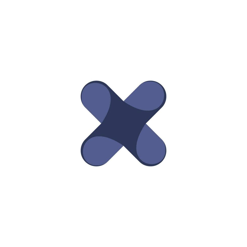 Anfangsbuchstabe x-Logo-Design-Vorlage vektor