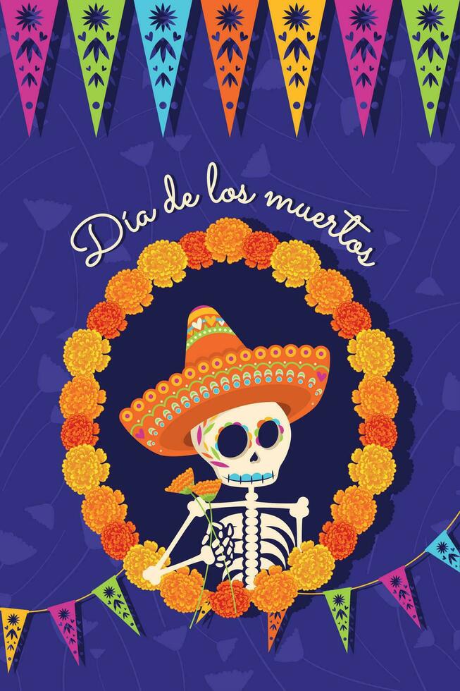 süß dia de los Muertos Poster Vektor