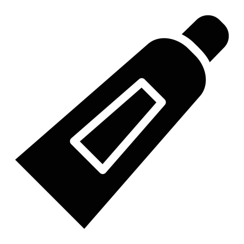 Zahnpasta Glyphe Symbol Hintergrund Weiß vektor