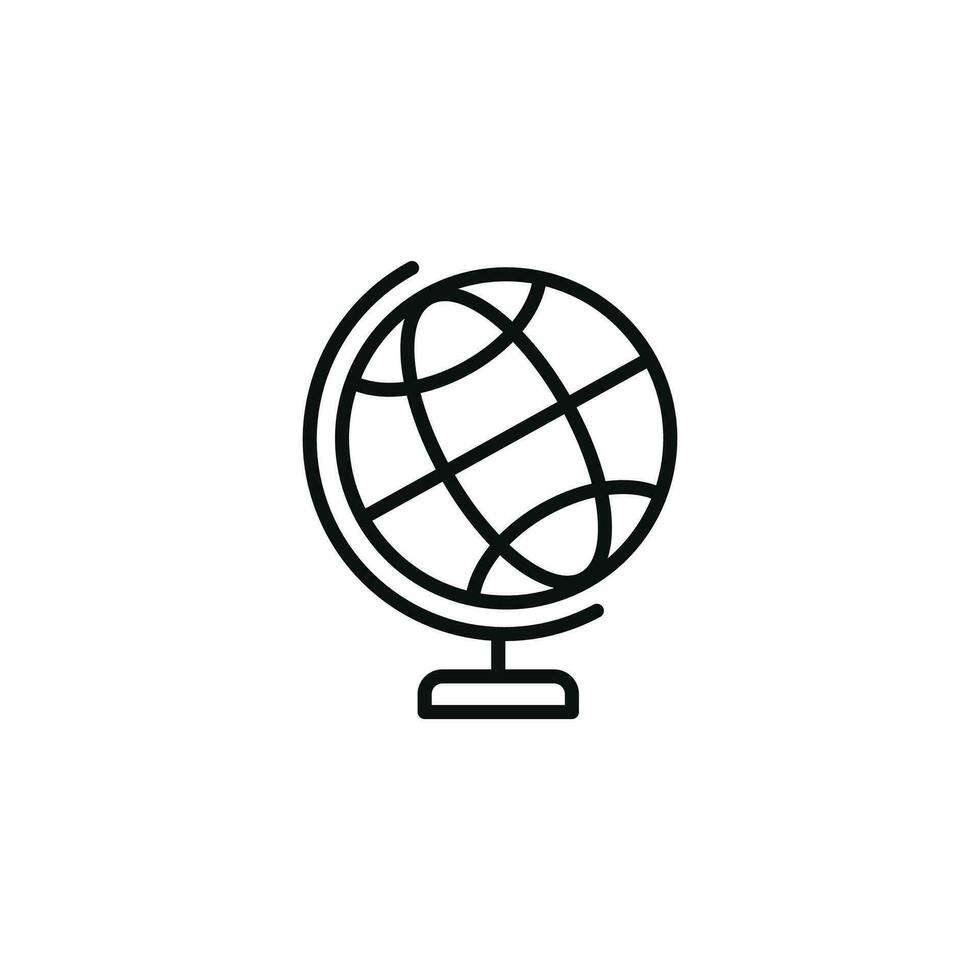 Globus Linie Symbol isoliert auf Weiß Hintergrund vektor