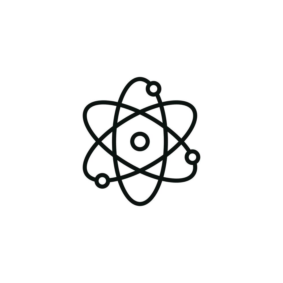 Atom Molekül Wissenschaft Linie Symbol isoliert auf Weiß Hintergrund vektor