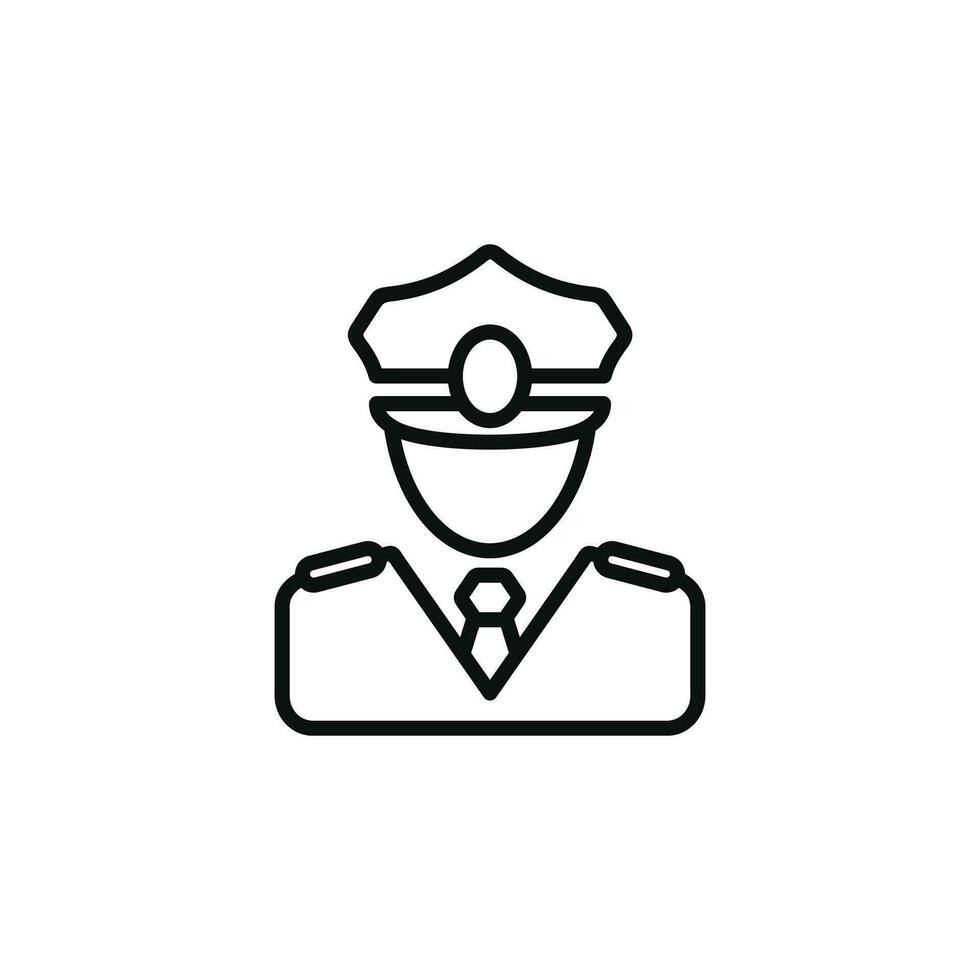 Polizei Symbol isoliert auf Weiß Hintergrund vektor