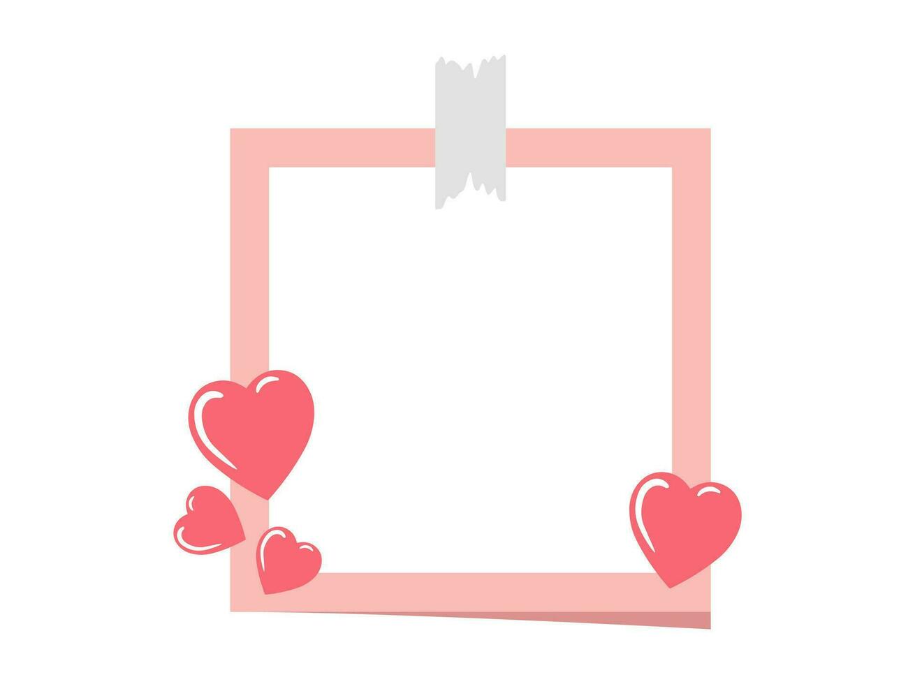 Valentinstag Rahmen Herz Hintergrund Illustration vektor