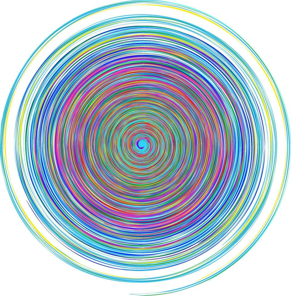 spiral av färger i cirkulär form, hastighet begrepp. modern abstrakt symbolik illustration vektor