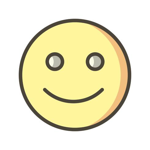 Glad Emoticon Vector Icon