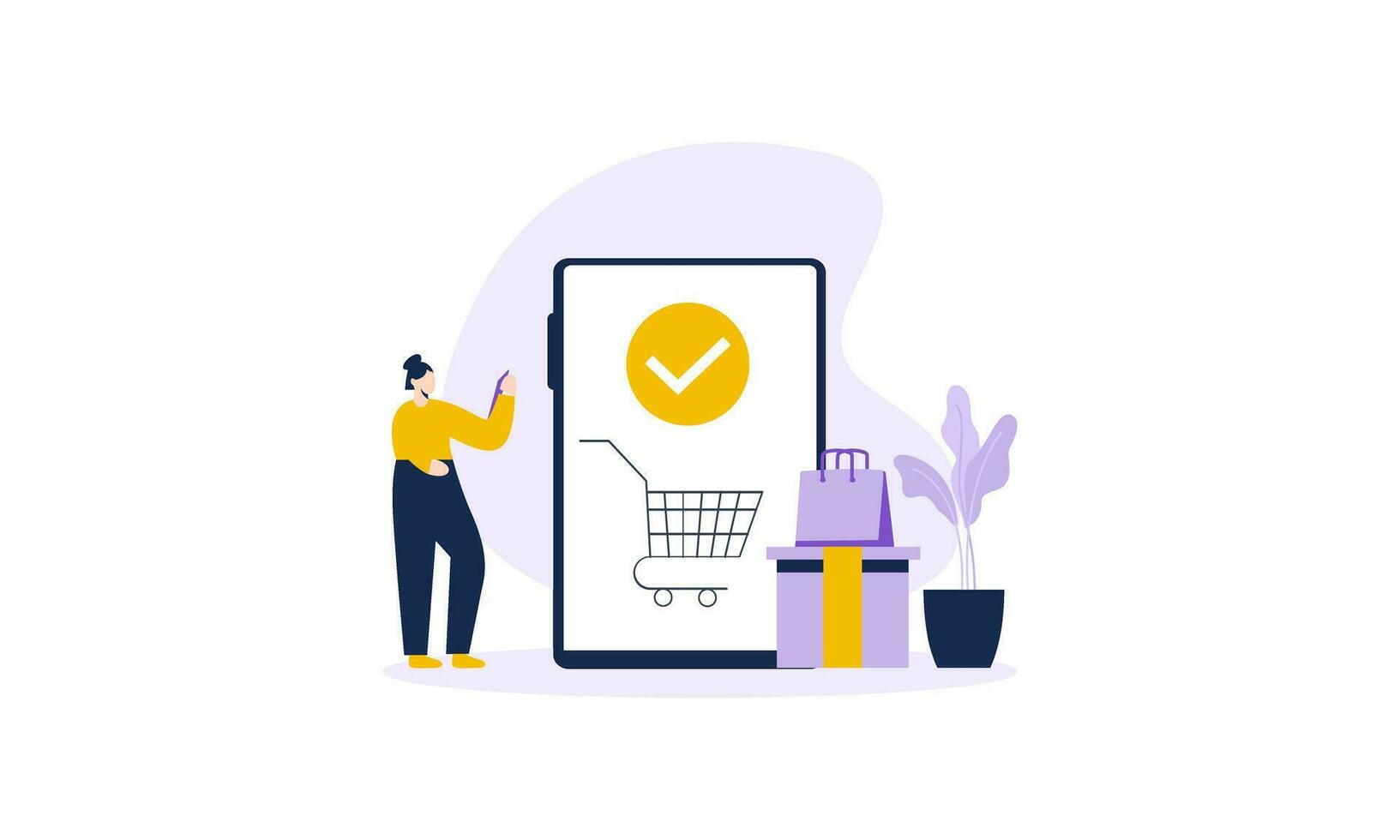 online Einkaufen und E-Commerce Konzept Illustration vektor