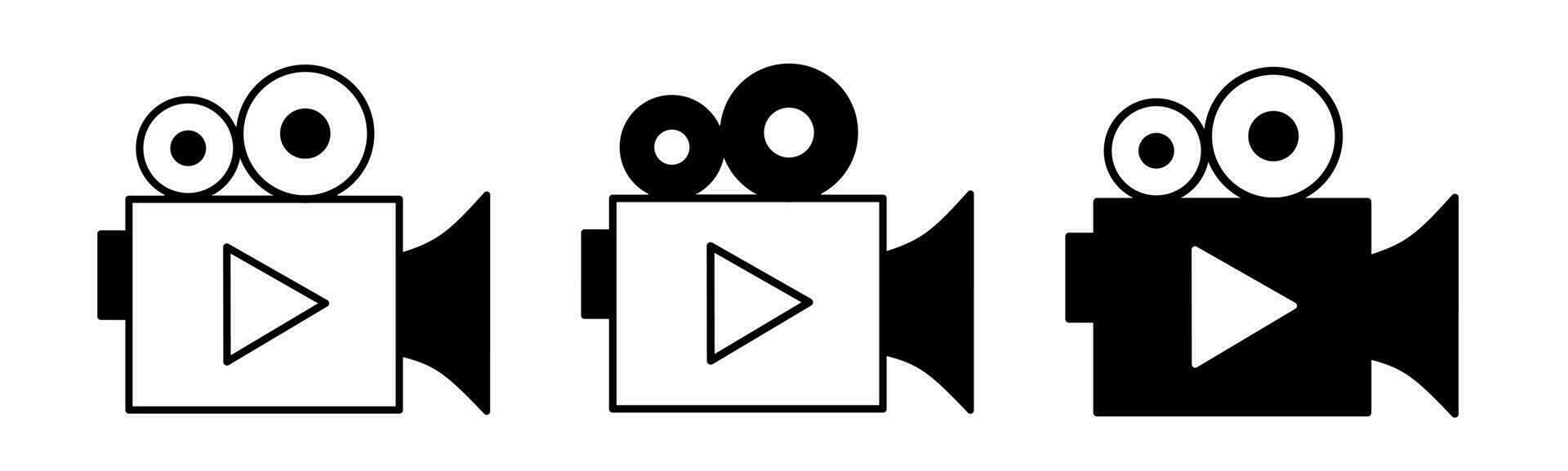 Video Illustration. Video Symbol Vektor Satz. Design zum Geschäft. Lager Vektor.