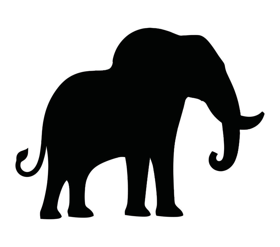 afrikanisch Elefant Silhouette Lager Vektor Illustration.