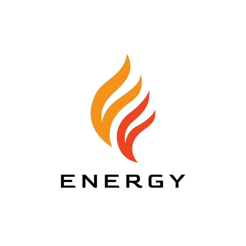 Energie oder Feuer Logo Design Vorlage Vektor Illustration