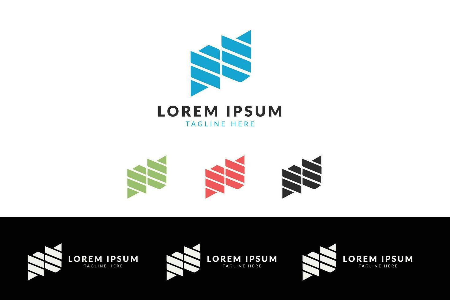 innovativ Logo Design im ein Spektrum von Farben vektor