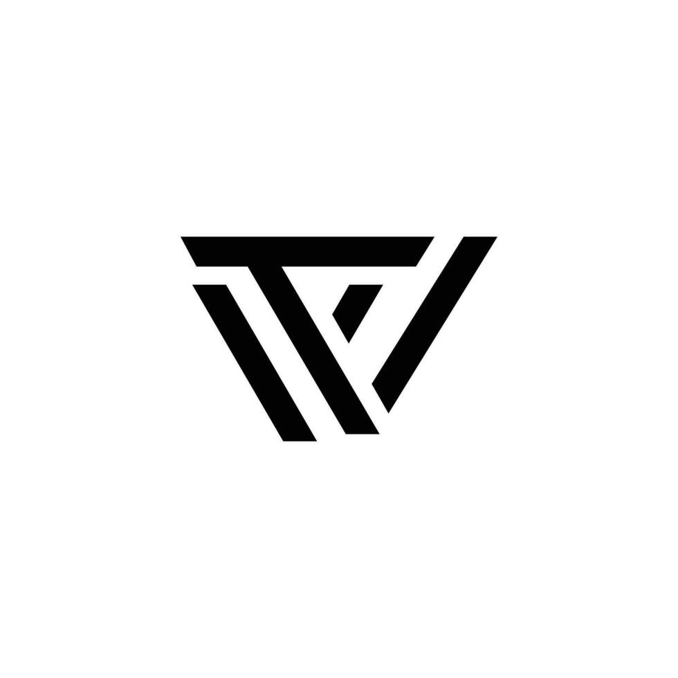 första brev tw logotyp design mall vektor illustration