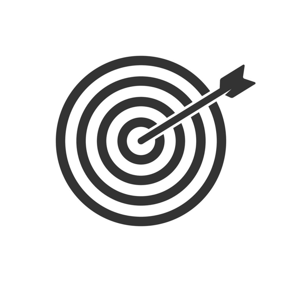 bågskytte mål ikon isolerat vektor illustration.