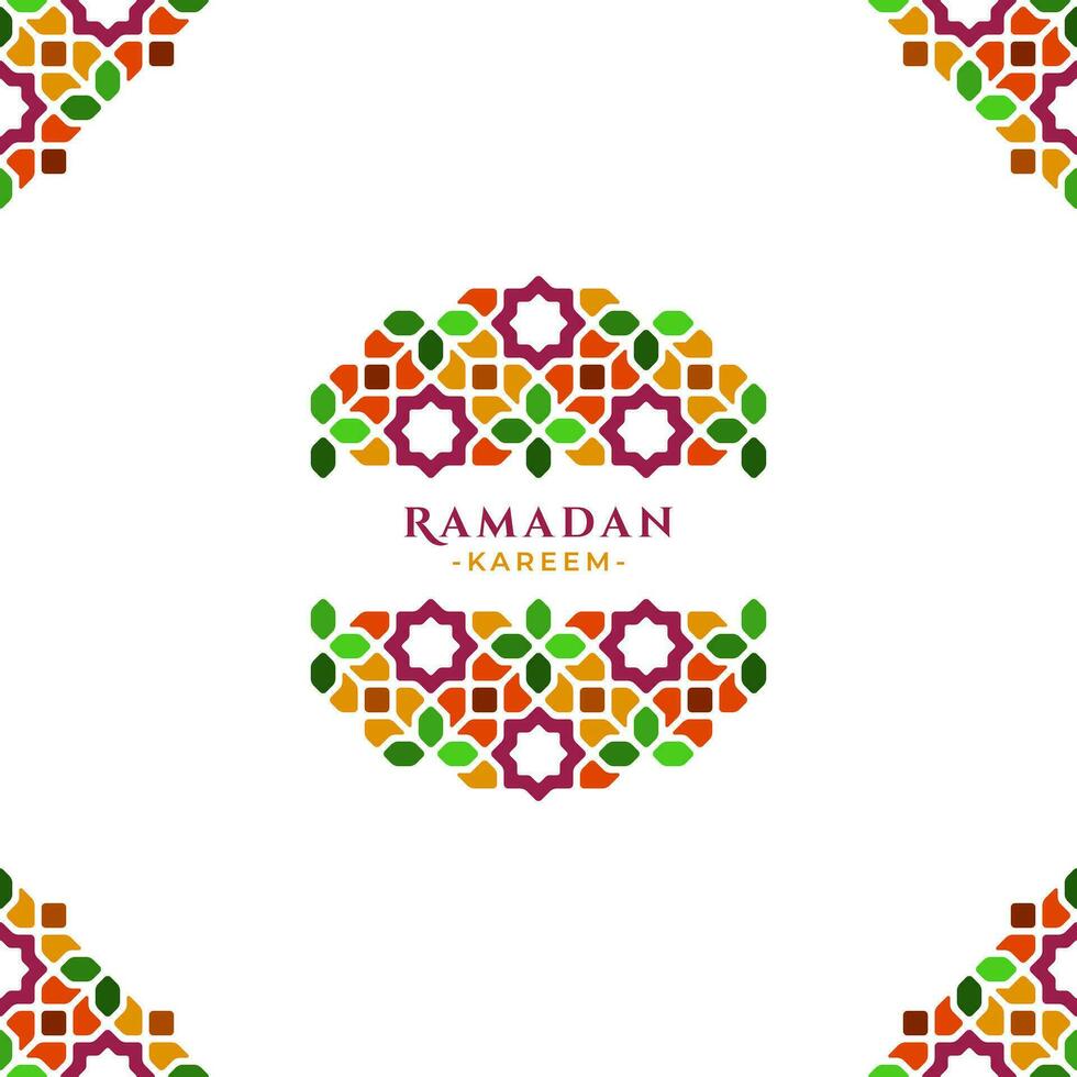 geometrisch Ramadan kareem Gruß Design vektor