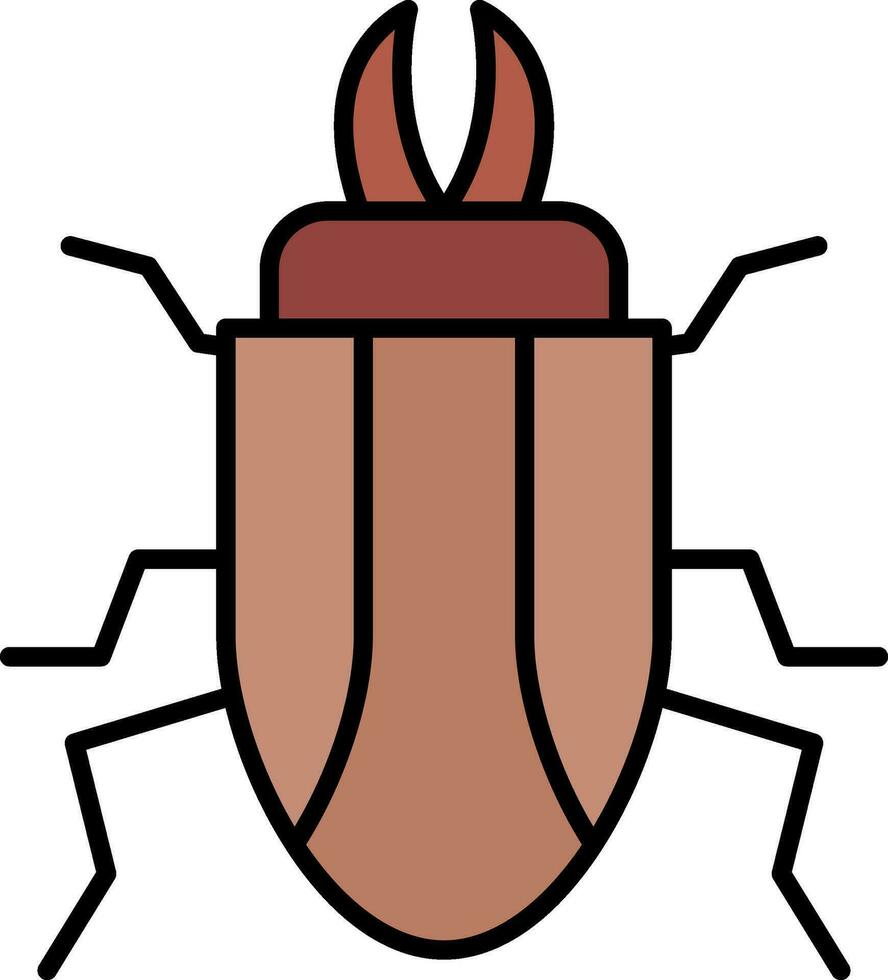 Käfer Linie gefüllt Symbol vektor