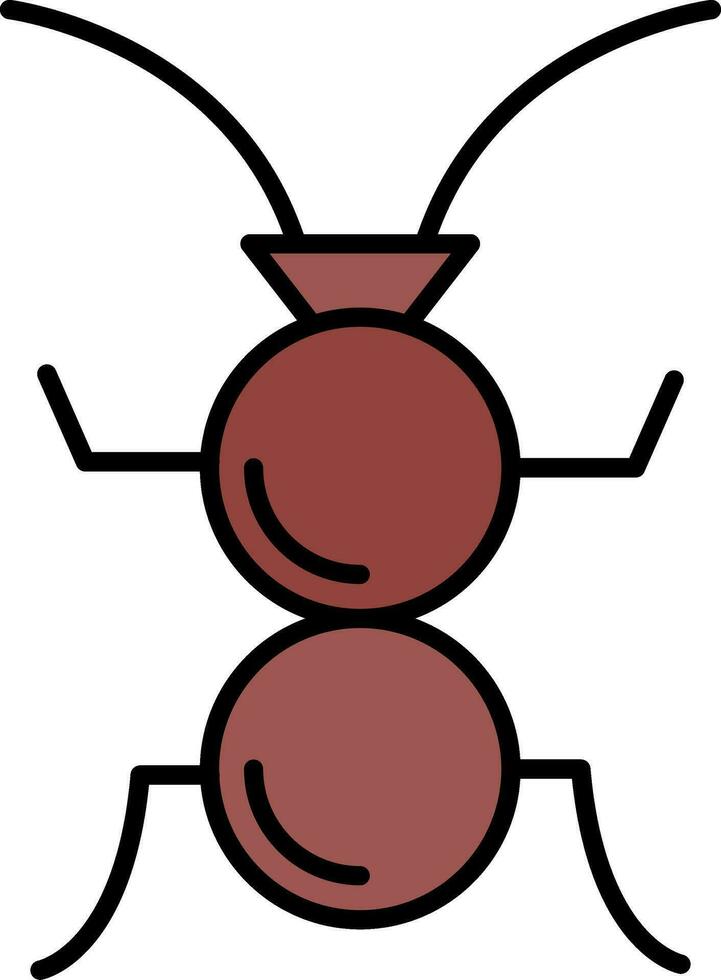 Formicidae Linie gefüllt Symbol vektor