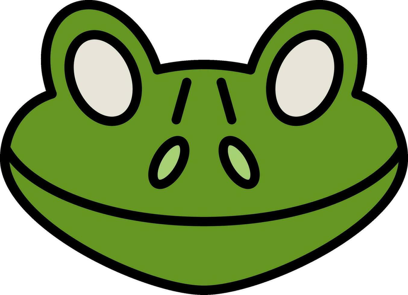 Frosch Linie gefüllt Symbol vektor