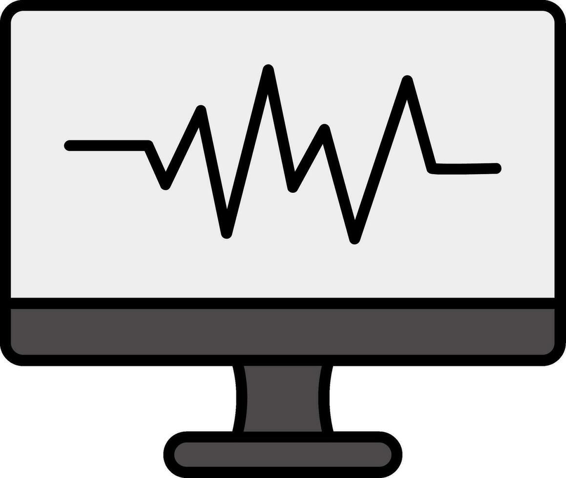 Symbol für gefüllte Frequenzlinie vektor