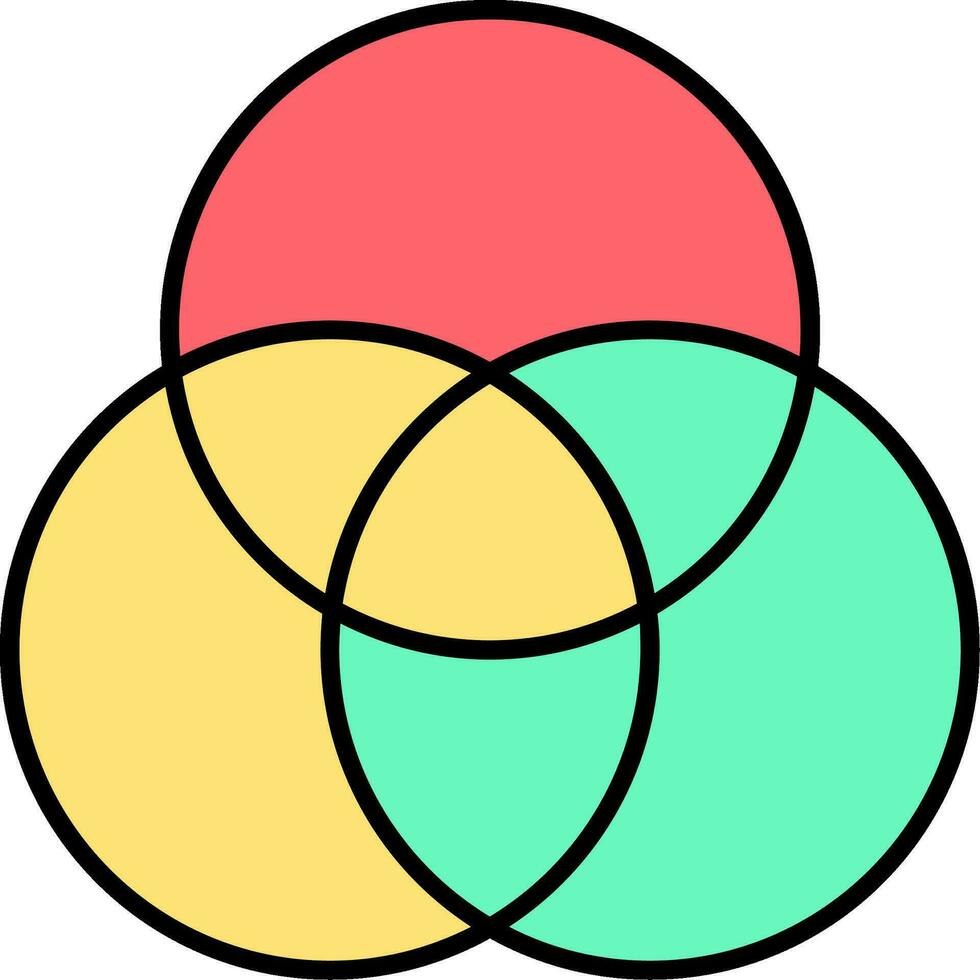 Färg palett linje fylld ikon vektor